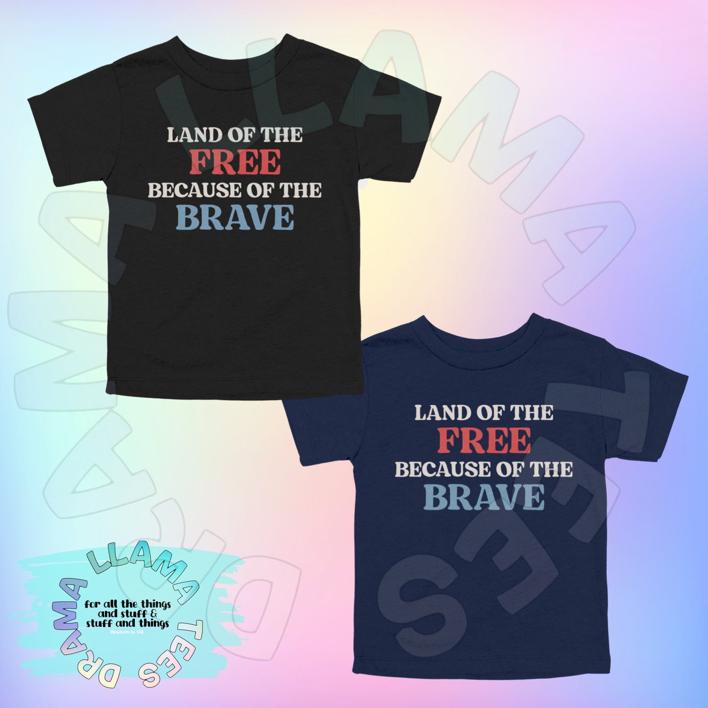 Fourth of July Land of the Free Tees (Adult Sizes)