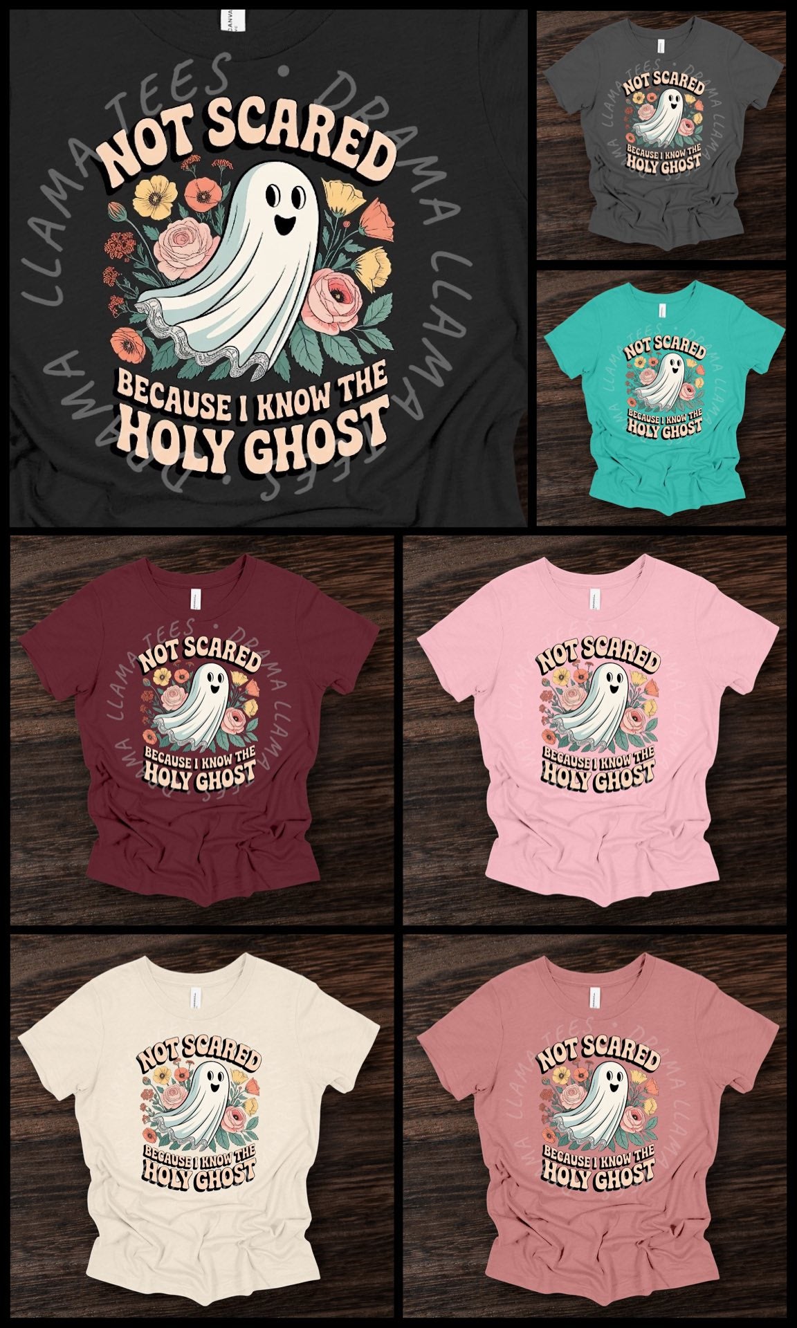 Distressed Not Scared Because I Know The Holy Ghost Tees & Sweatshirts *Pre-Order: * DLTPO