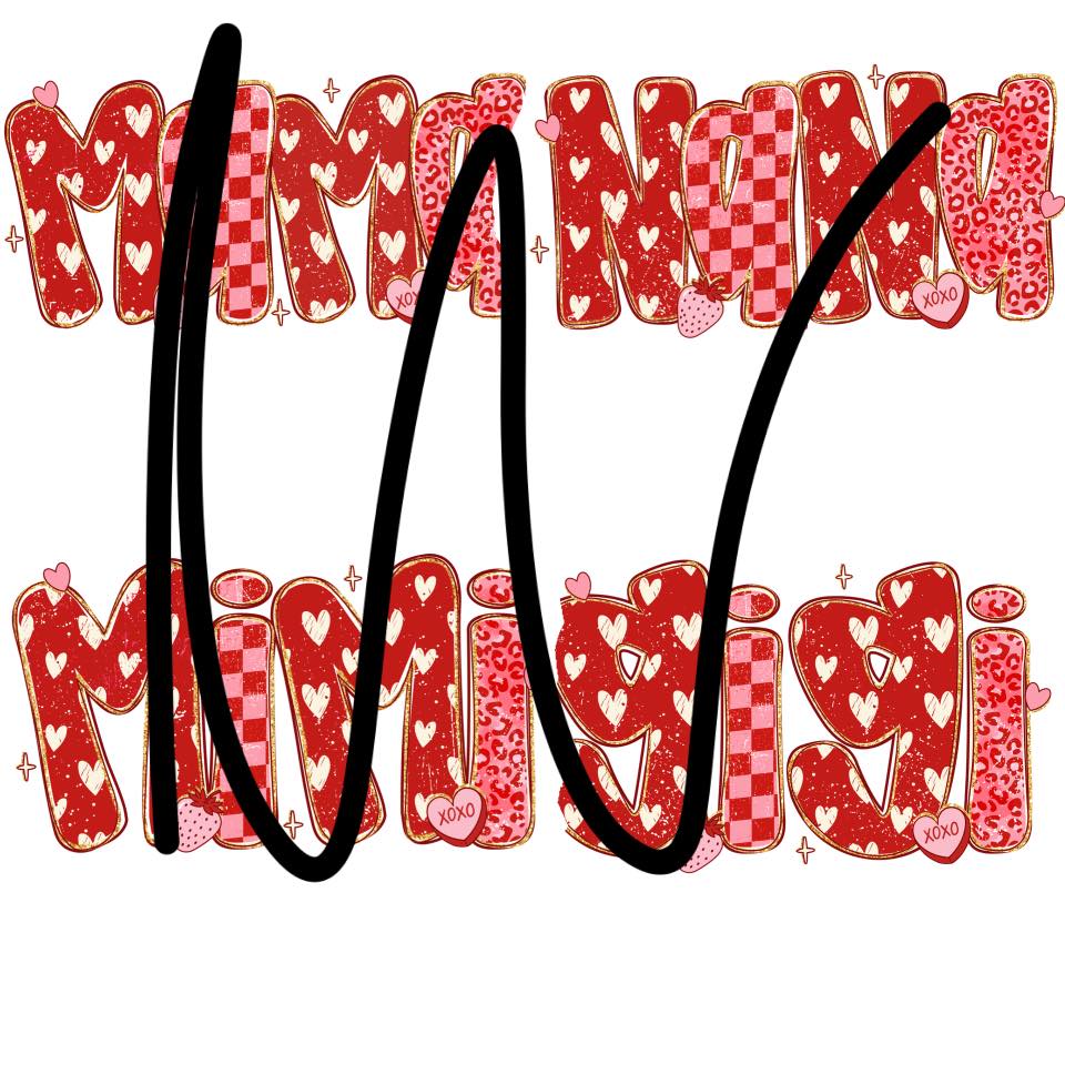 Mama/Nana/Mimi/Gigi (only) Hearts Checks & Animal Print Customized💥 DLTPO *put name(s) in note box!*