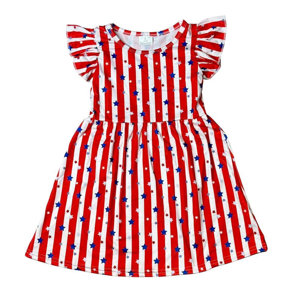 2T, 3T, 4T (2) Stars and Stripes Dress *Ready to Ship!*