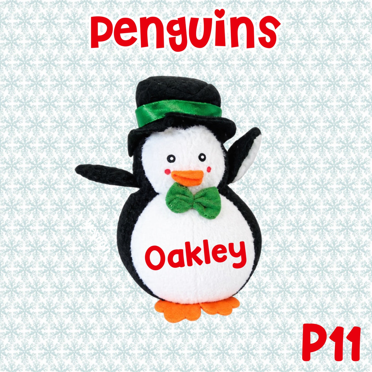 5" Penguins Personalized Plush