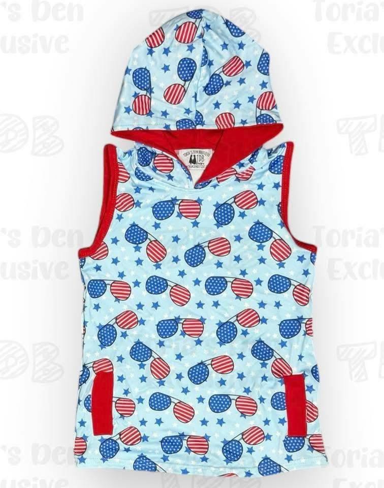 6-7 RWB Sunnies Hooded Tank w/ Pockets Exclusive: Ready to Ship