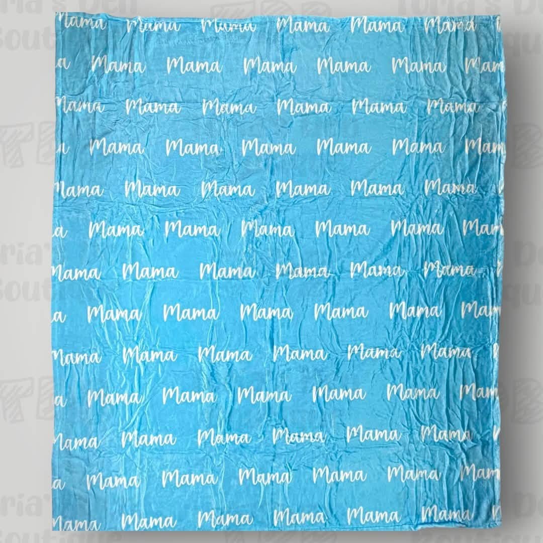 Personalized Items ~ Solid Color Repeating Name/Words Blankets ~