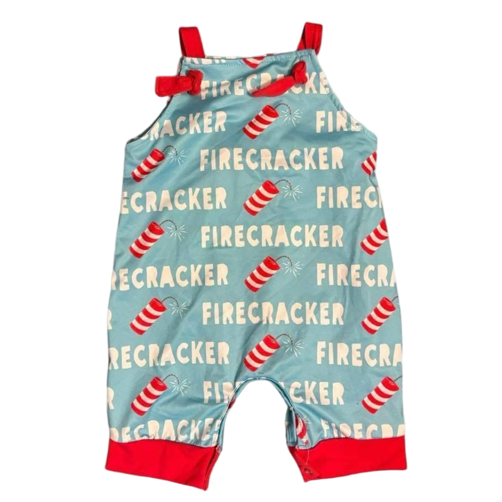 7-8 Firecracker Romper *Ready to ship!*