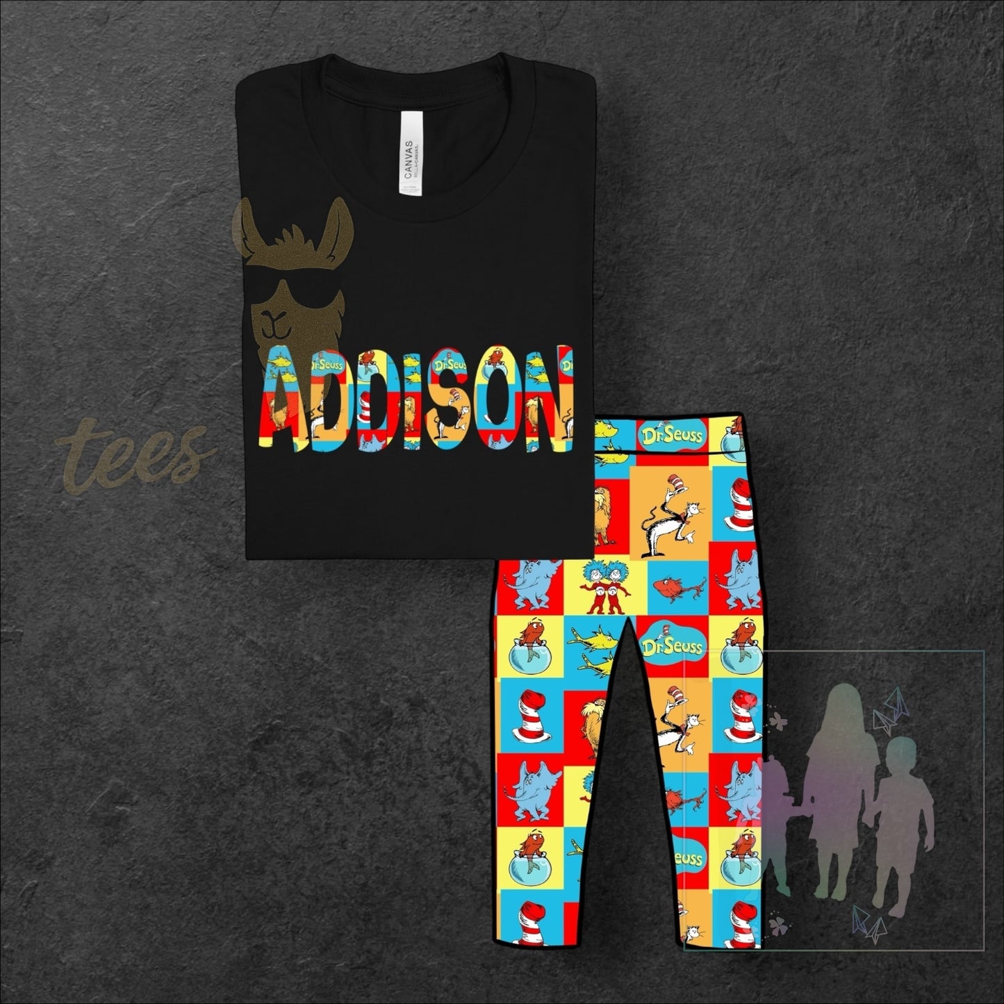 Rhyming Dr Name Short Sleeve Tee and Matching Leggings ~ Reading Release: TDB Exclusives and Drama Llama Tees