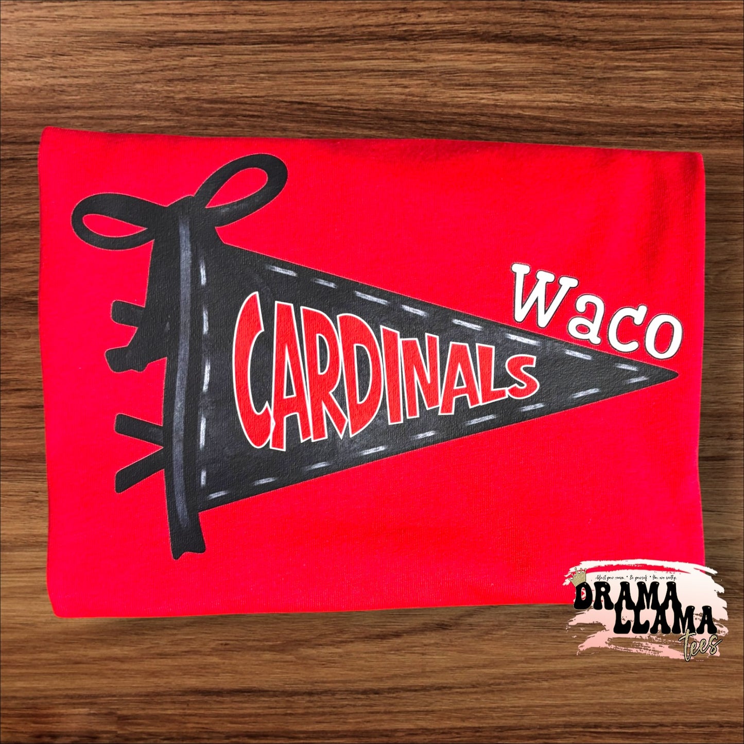 Pennant WITH BOW Spirit COMFORT COLORS Tees | Put team name/info in note box!!