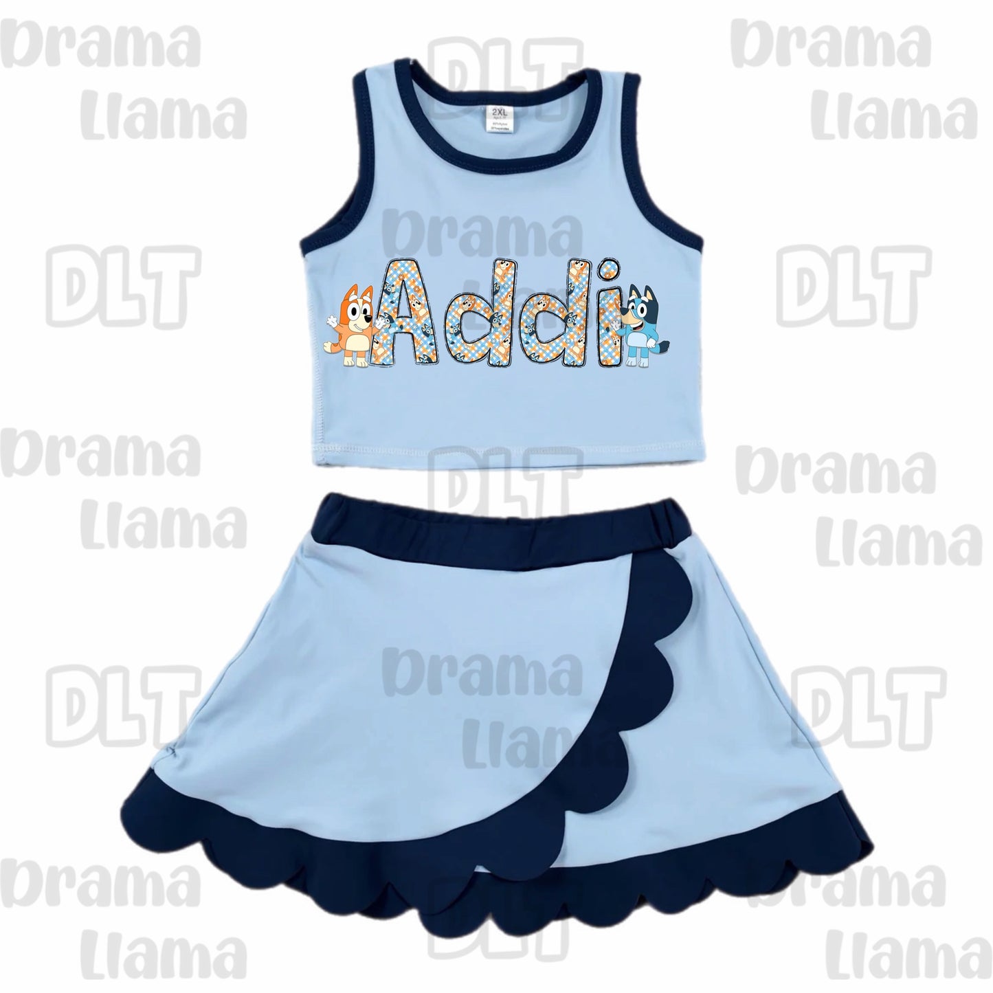 Personalized For Real Life Crop and Skort Sets