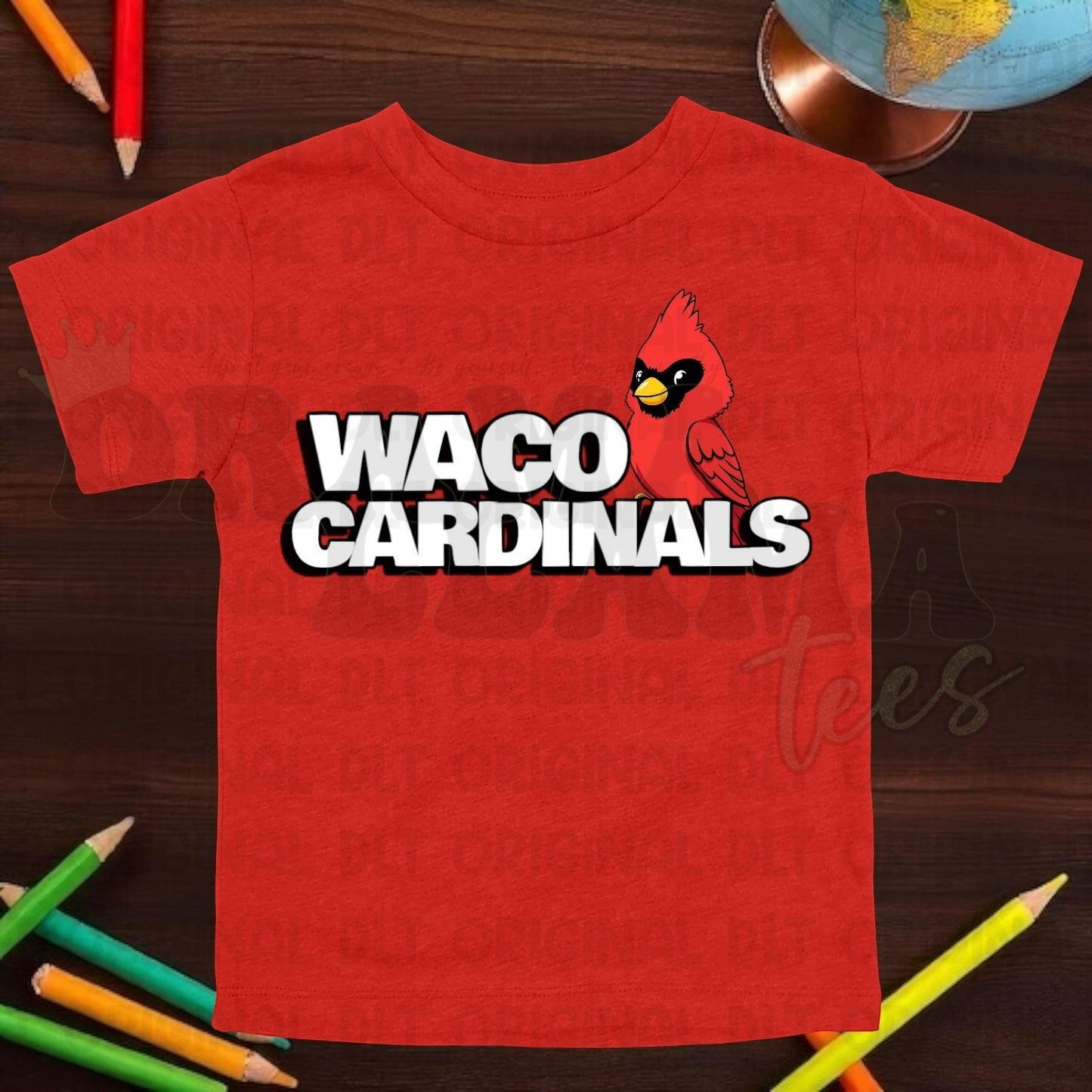 Waco Tees 1 WACO Cardinals Block & Card: DLTPO