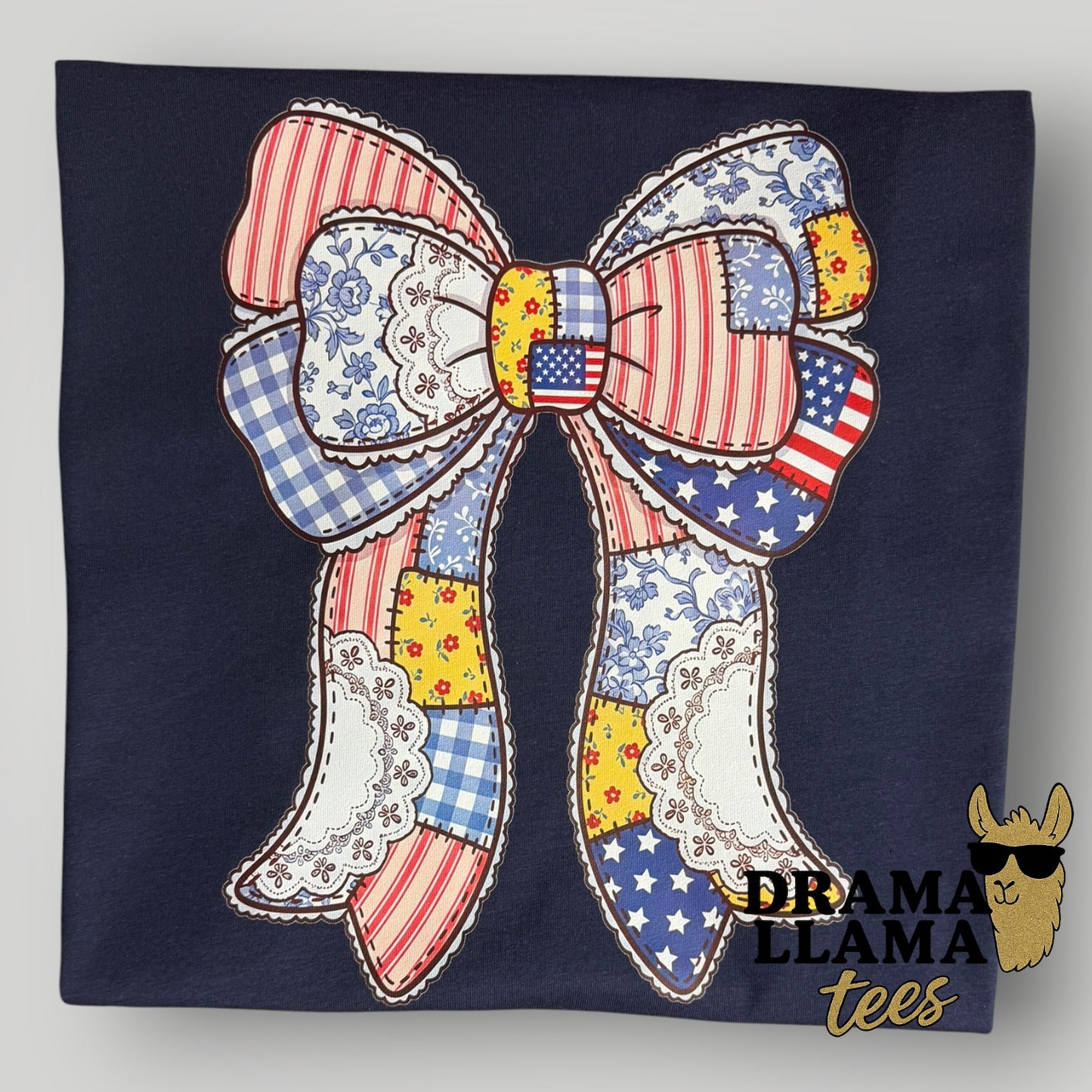 Patchwork Bow | RWB Tee Release 2026 | Free Shipping | Put Shirt Size in Note Box