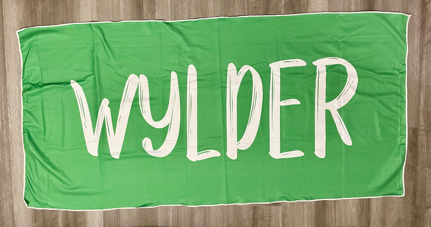 Customized Beach|Bath Towels (No Hood)- Mean Green 3