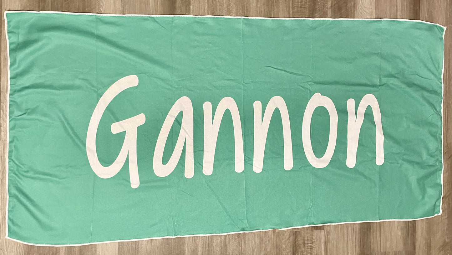 Customized Beach|Bath Towels (No Hood)- Mean Green 3