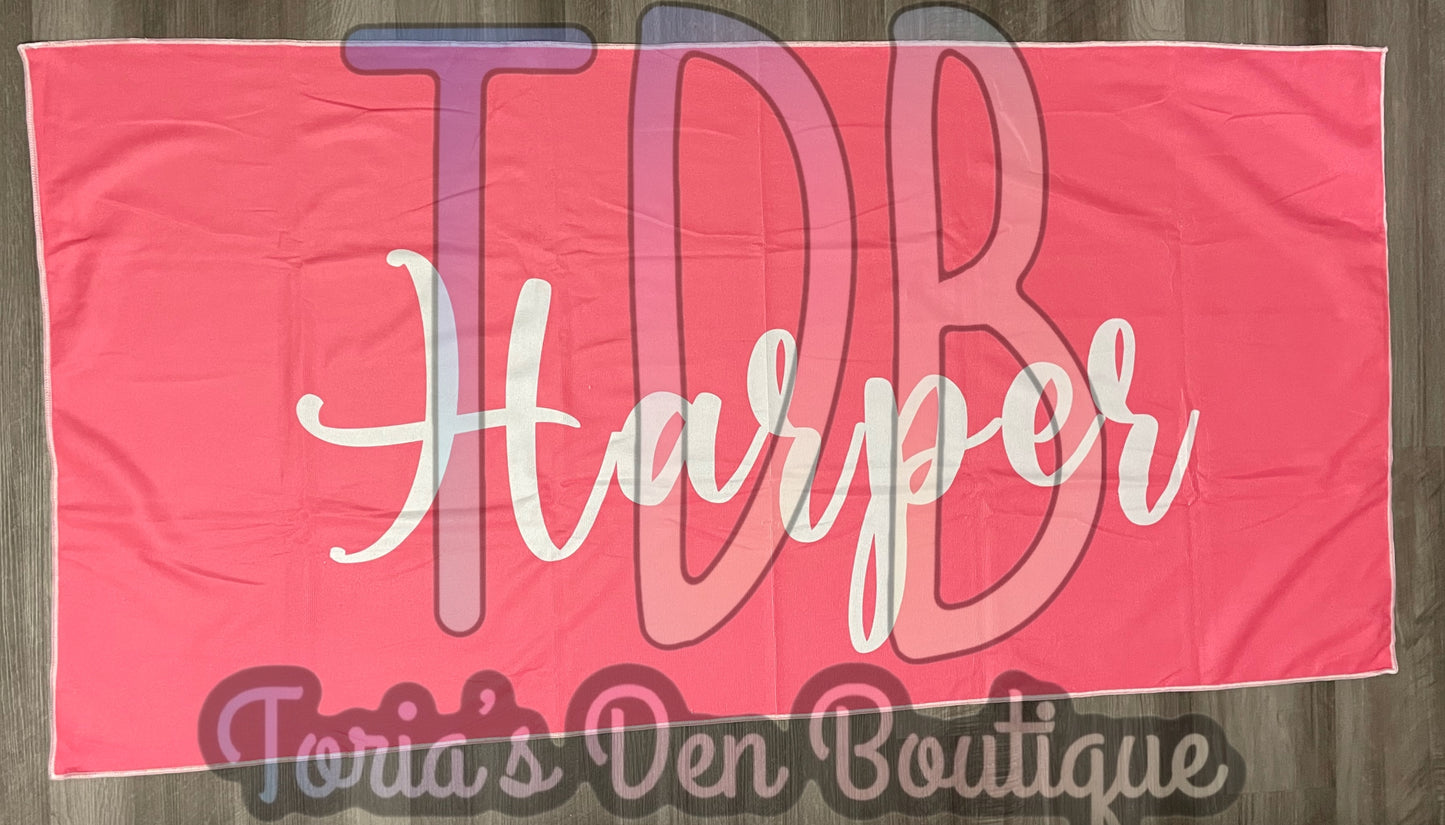 Customized Beach|Bath Towels (No Hood)- Mean Green 3