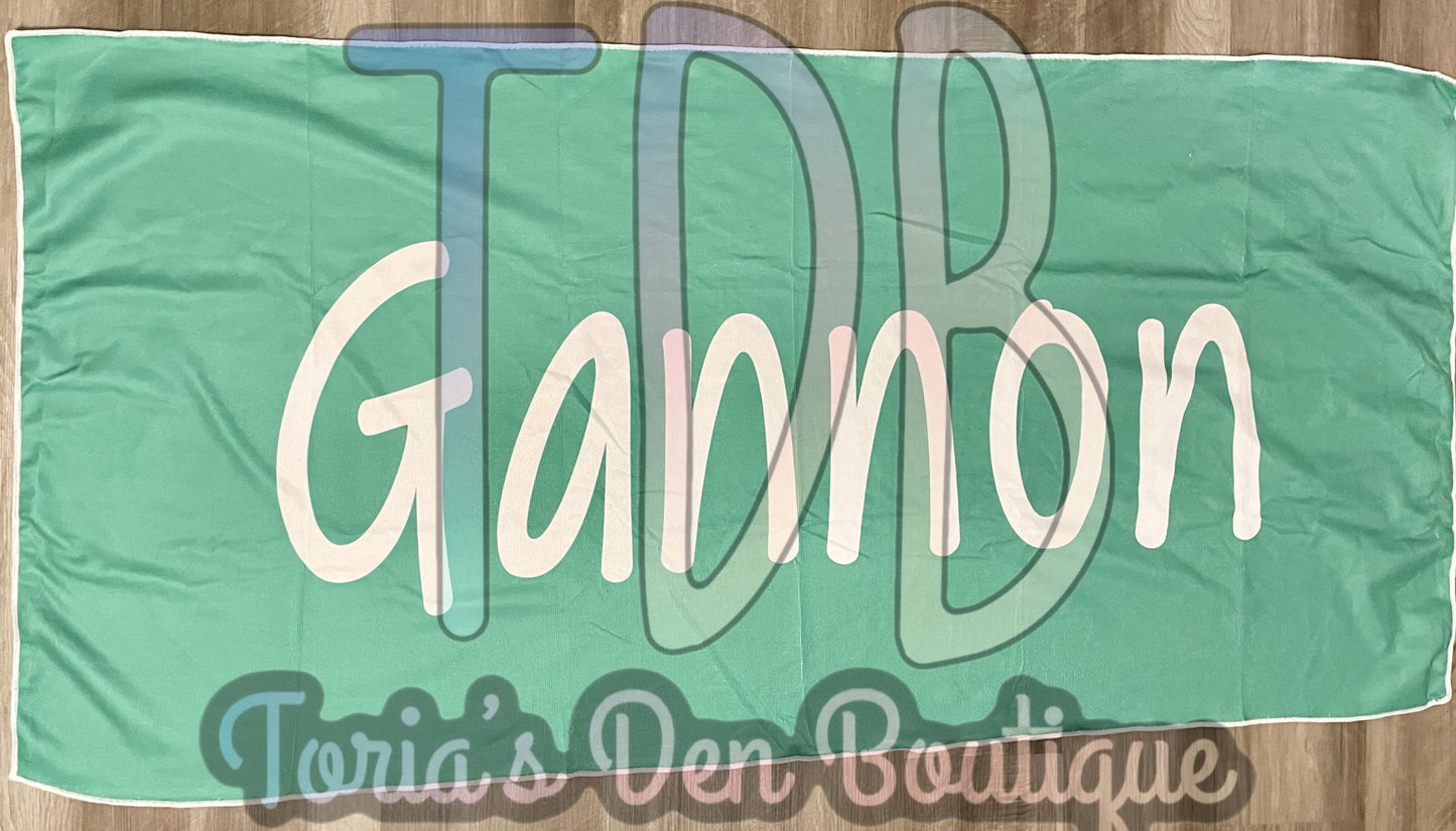 Customized Beach|Bath Towels (No Hood)- Mean Green 3