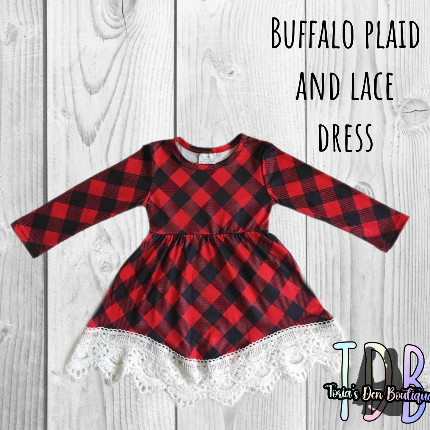 ᴡᴇᴇᴋʟʏ ᴘʀᴇ ᴏʀᴅᴇʀ Buffalo Plaid and Lace Dress