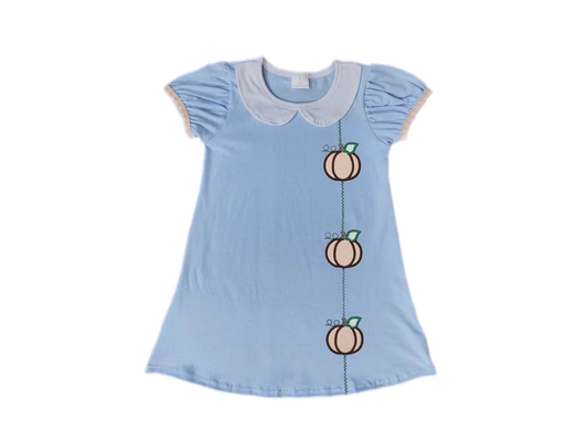 Embroidered Pumpkins Elegant Dress: Pre-Order