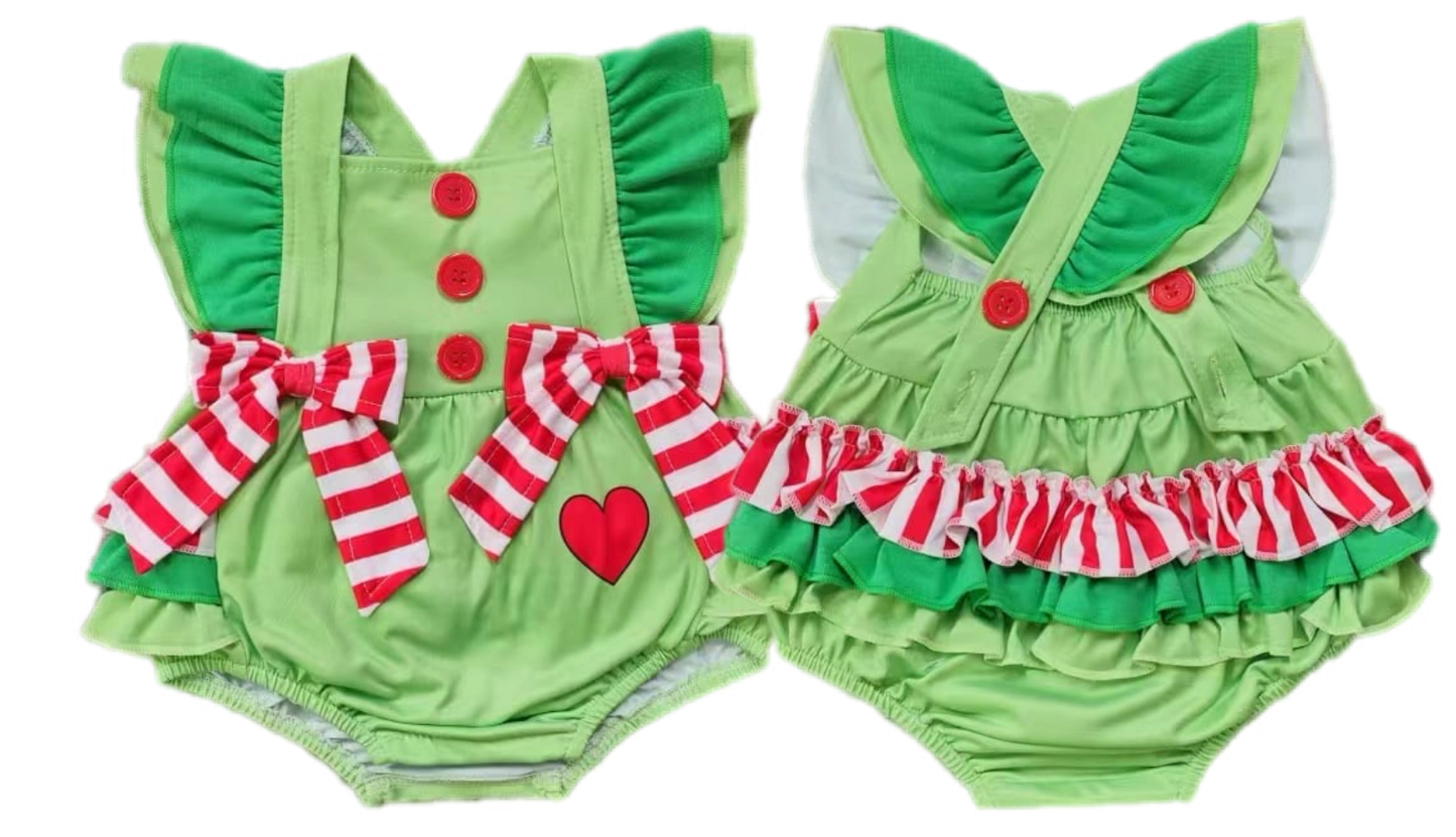 Christmas Heart Grew 3 Sizes Romper: Pre-Order