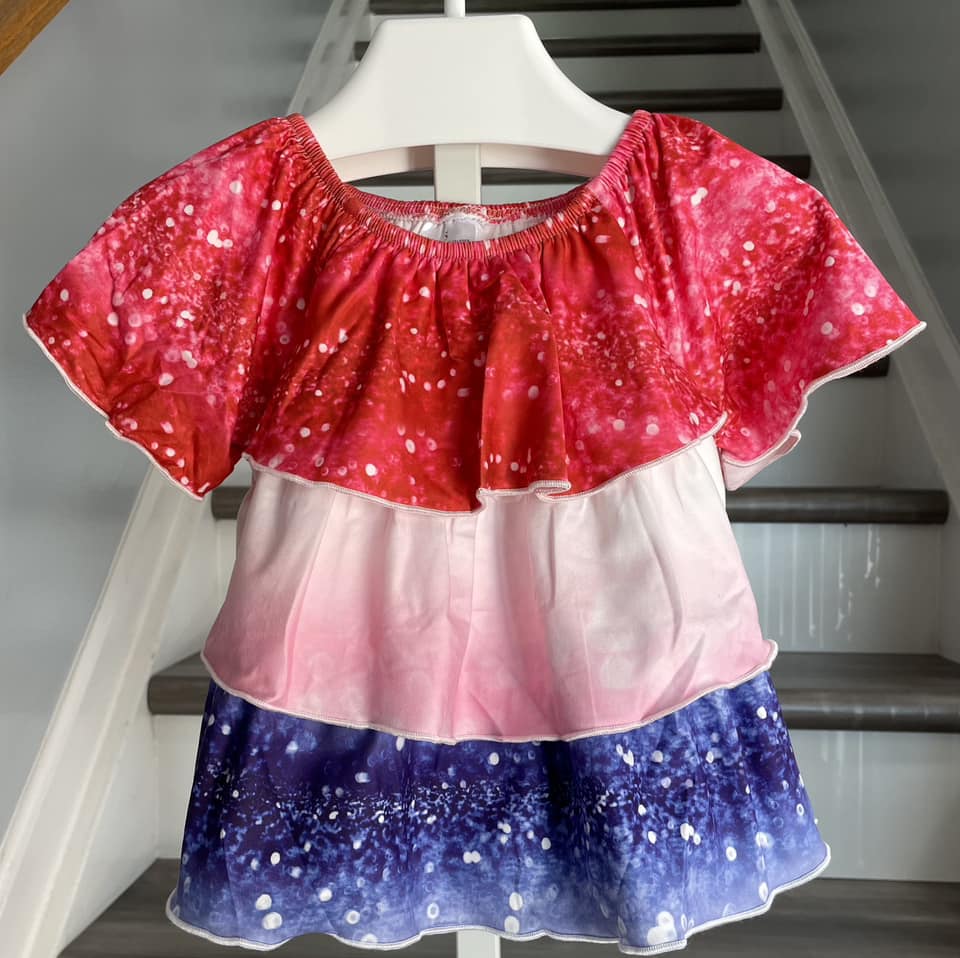 ʀᴇᴀᴅʏ ᴛᴏ ꜱʜɪᴘ! Red White and Blue Layered Top