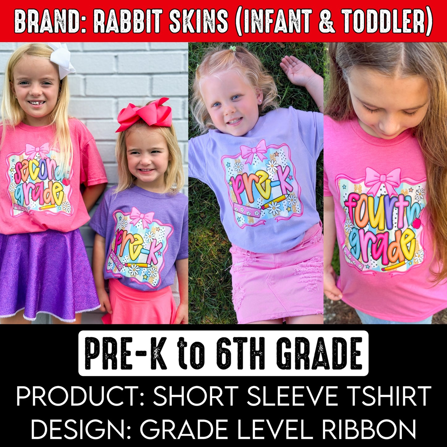 Colorful Ribbon Grades | Brand: Rabbit Skins | Put GRADE in note box! | Infant & Toddler Sizes