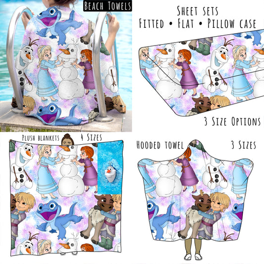 Ice Princess 1 Personalized Items ~ Sheets, Pillowcases, Blankets, Towels ~