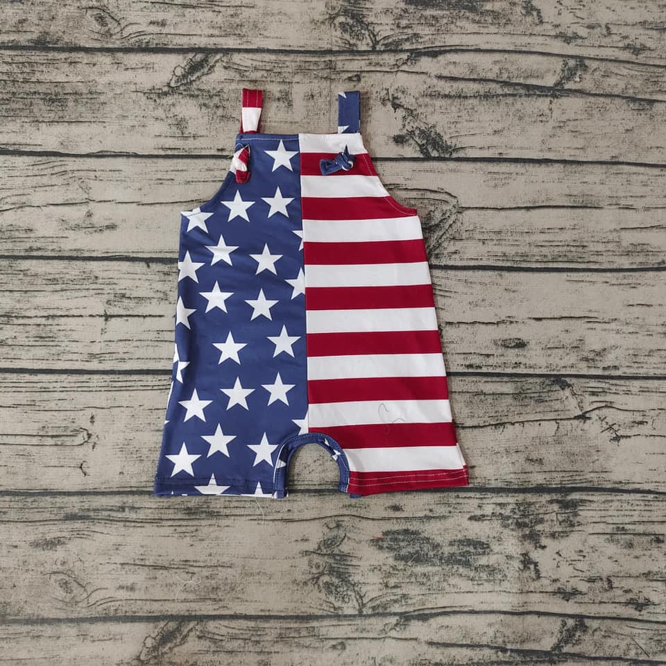 ᴡᴇᴇᴋʟʏ ᴘʀᴇ ᴏʀᴅᴇʀ 4th of July Flag Knotted Romper