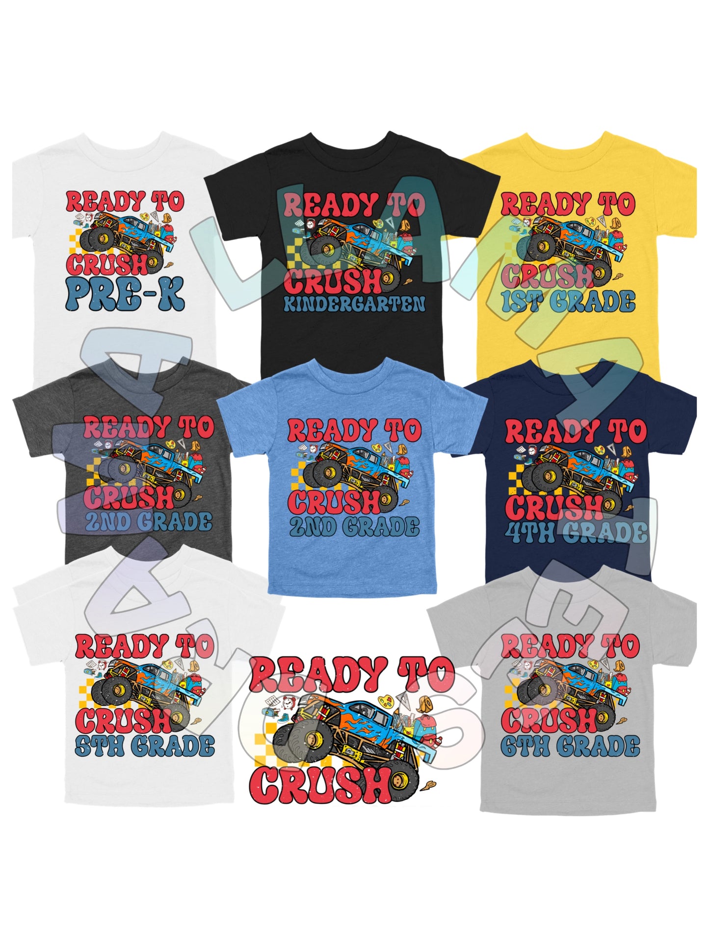 Ready to Crush ____ Grade Tees *multiple color options* (Pre-K to 6th)