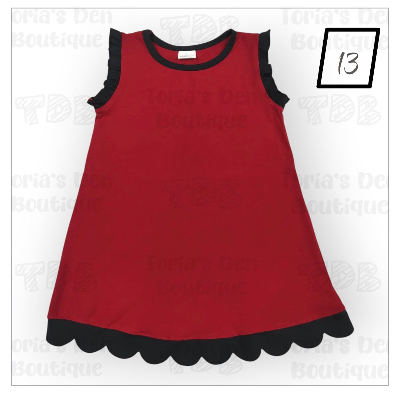 Scalloped Dresses | With or Without Personalization (Put Color Number in Note Box)
