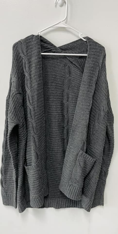 *UPDATED* LARGE ʀᴇᴀᴅʏ ᴛᴏ ꜱʜɪᴘ! Women's Cardigan (Charcoal)