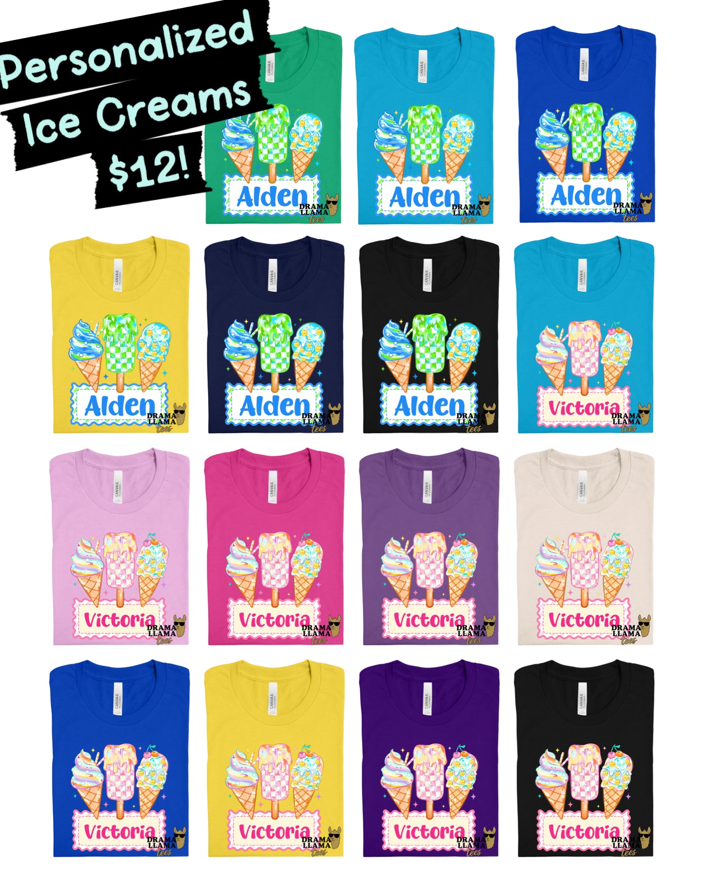 Drama Deal Day 4: Ice Creams Personalized Tees | 6 PM - 11:59 PM EST ONLY!