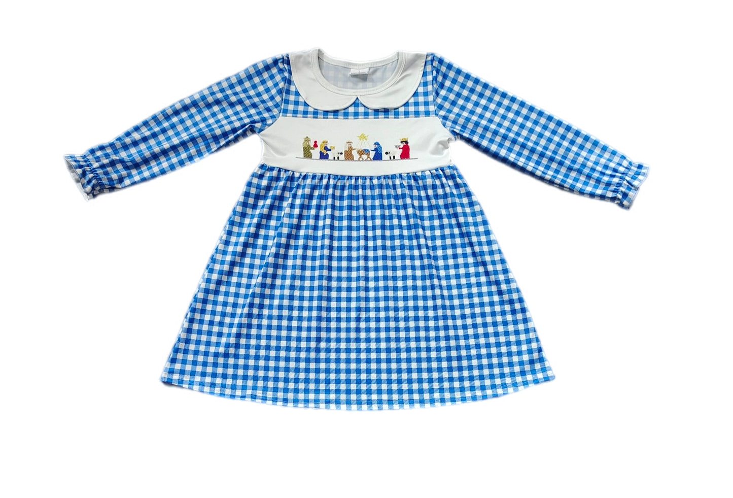 Nativity Blue Plaid Dress: Pre-Order