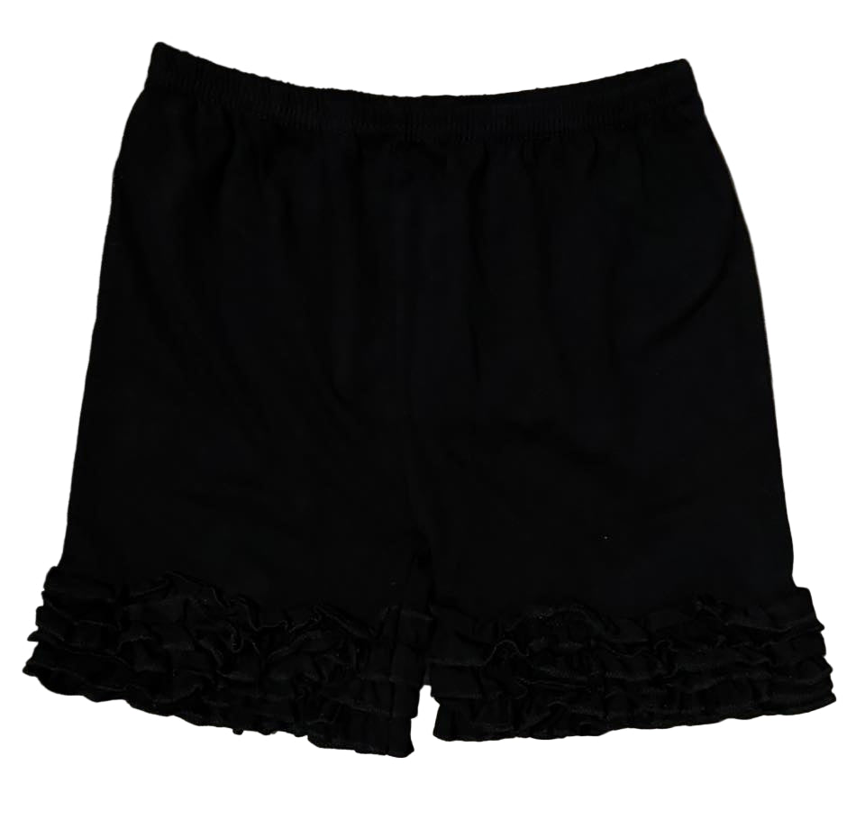 $3 at checkout! 10-12 Black Ruffle Shorts *CLOSEOUT SALE*
