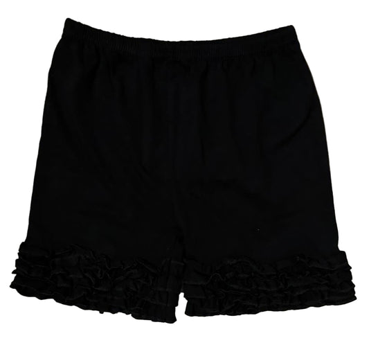 $3 at checkout! 10-12 Black Ruffle Shorts *CLOSEOUT SALE*
