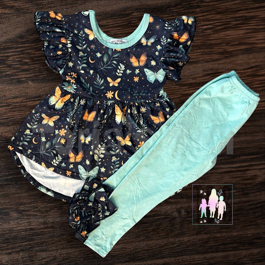 $6.25 at checkout! 6-7 Butterflies Exclusive Hi-Lo and Ruffle Pants Set