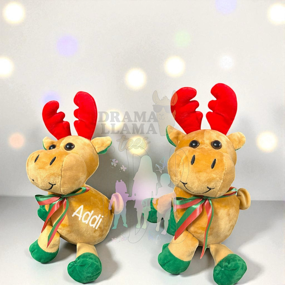 11.5" Reindeer Plush Toys ~Can also purchase without personalization~