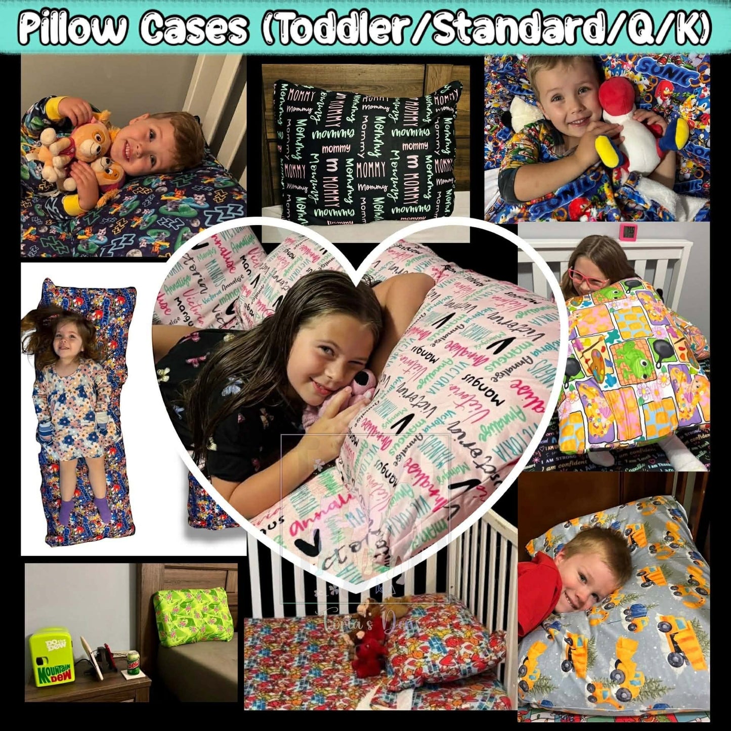 Personalized Items ~ Pillowcases (Toddler/Standard/Queen/King/Body) ~