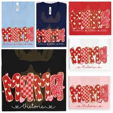 Mama/Nana/Mimi/Gigi (only) Hearts Checks & Animal Print Customized💥 DLTPO *put name(s) in note box!*