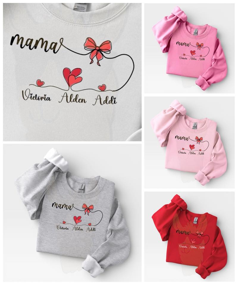 Custom Names Coquette Heart Tees💥 DLTPO *put title and name(s) in the note box*