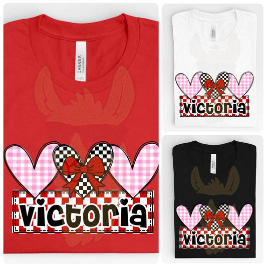 Checks Trendy Hearts Pink Personalized💥 DLTPO