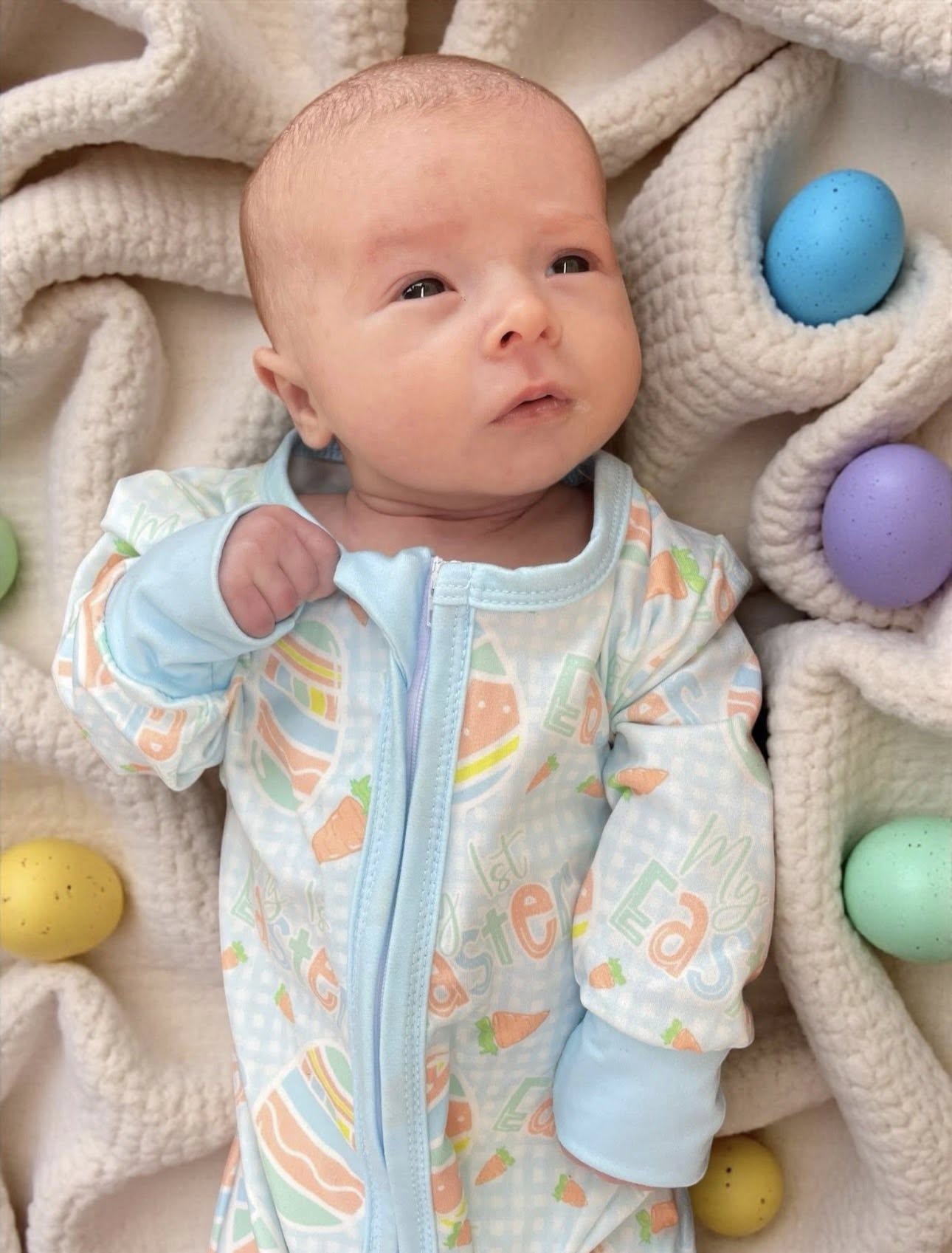 0-3 to 12-18 months My First Easter Zippie: BLUE! Exclusives! *CLOSEOUT SALE*