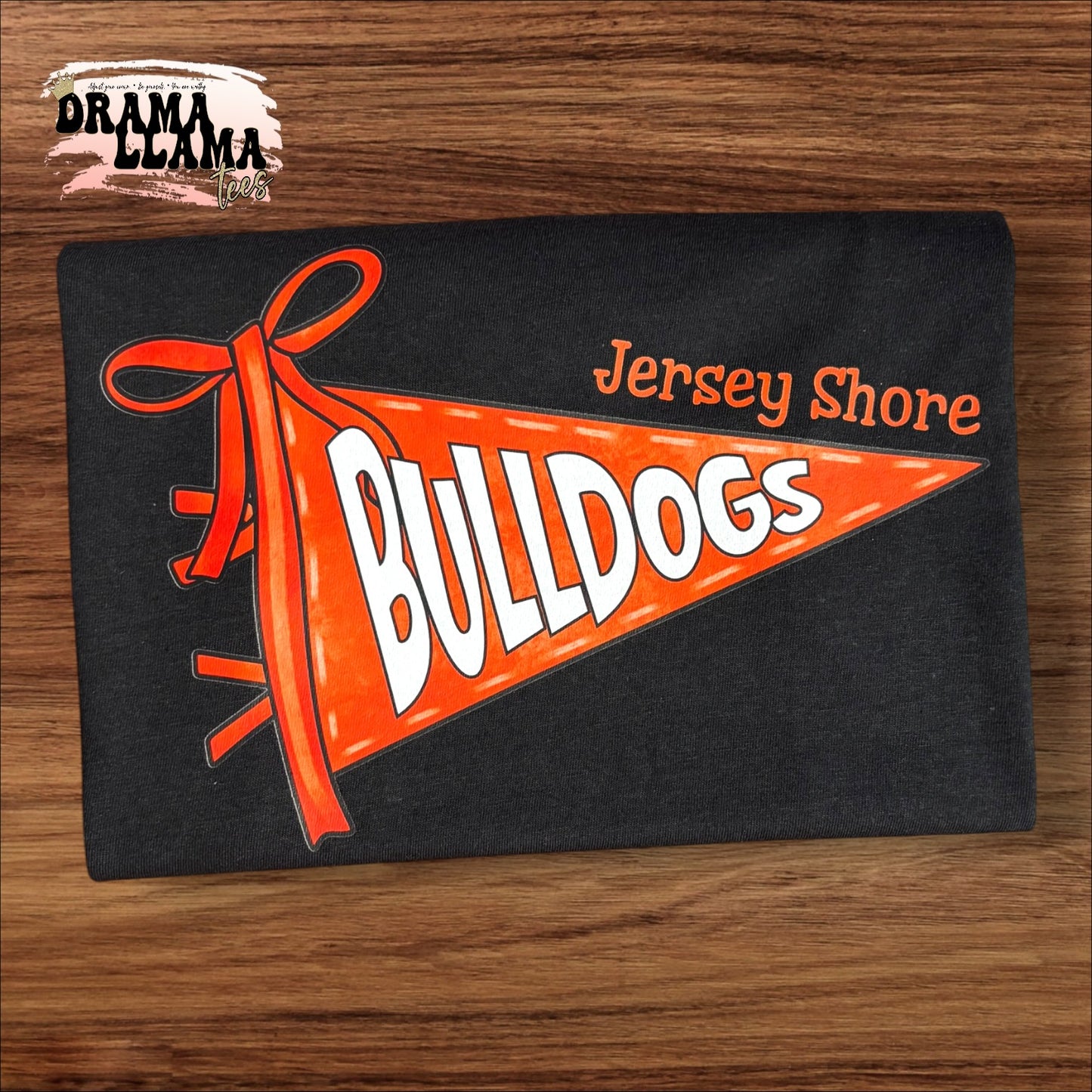 Pennant WITH BOW Spirit COMFORT COLORS Tees | Put team name/info in note box!!