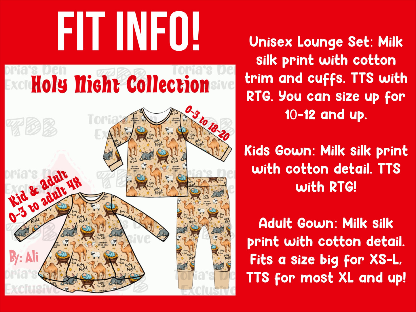 Holy Night Family PJ Collection 🐓: TDB Exclusive Pre-Order