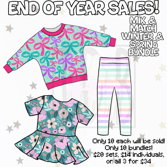Mix & Match Winter & Spring Bundle: EOYS! Only 10 Bundles & 10 Individuals will be sold!