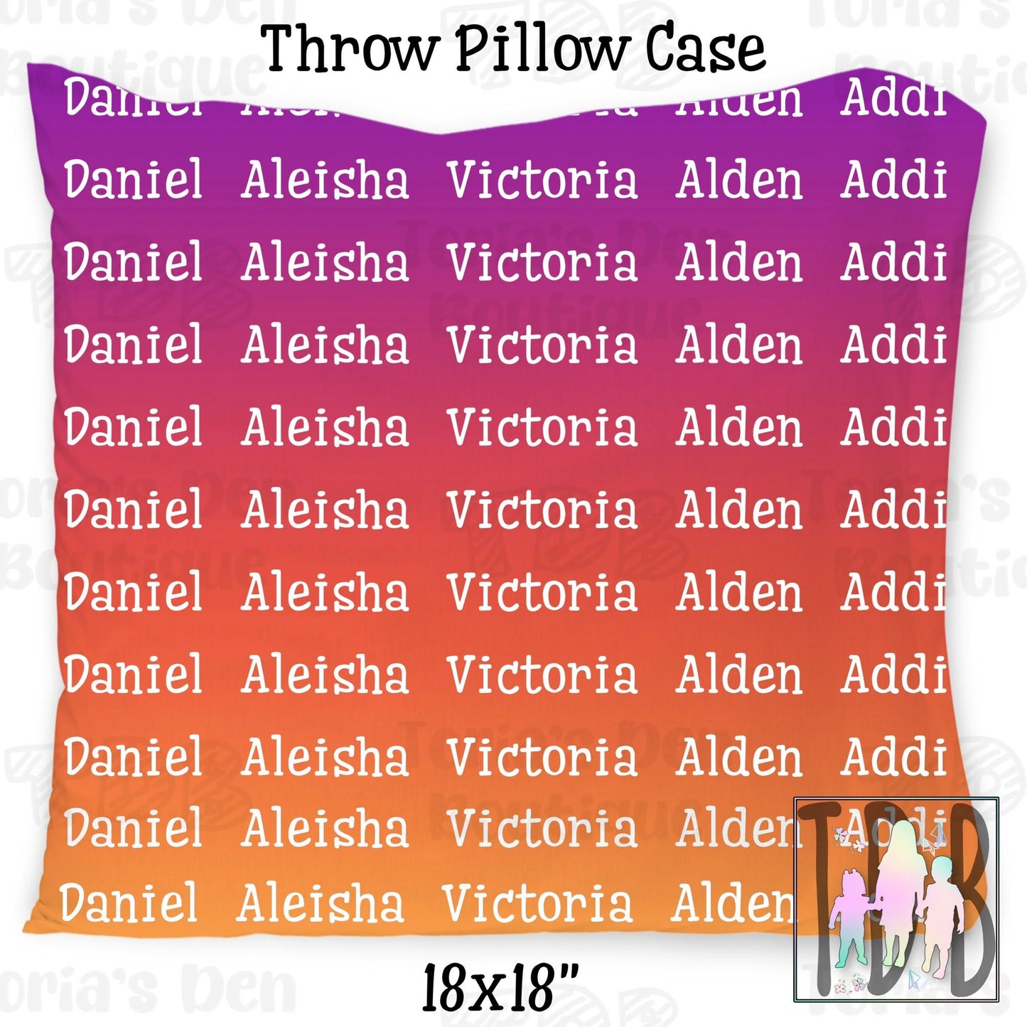 Photo Throw Pillow Cases 18x18" | Bundle & Save! | Email Photos After Submitting Order