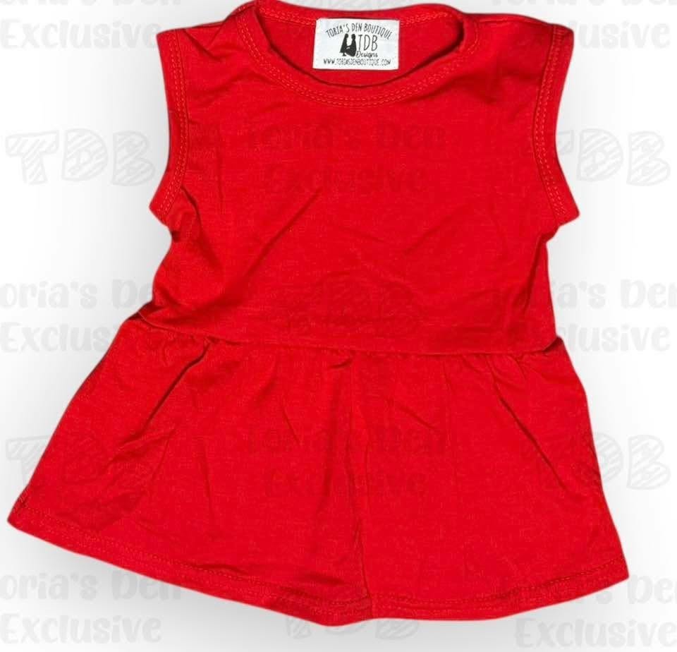 3T Red Tank Peplum Exclusive: Ready to Ship