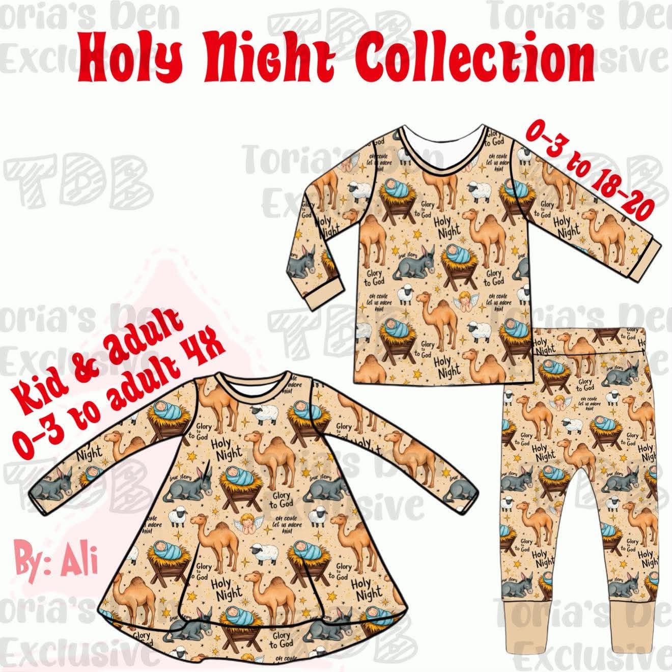 Holy Night Family PJ Collection 🐓: TDB Exclusive Pre-Order