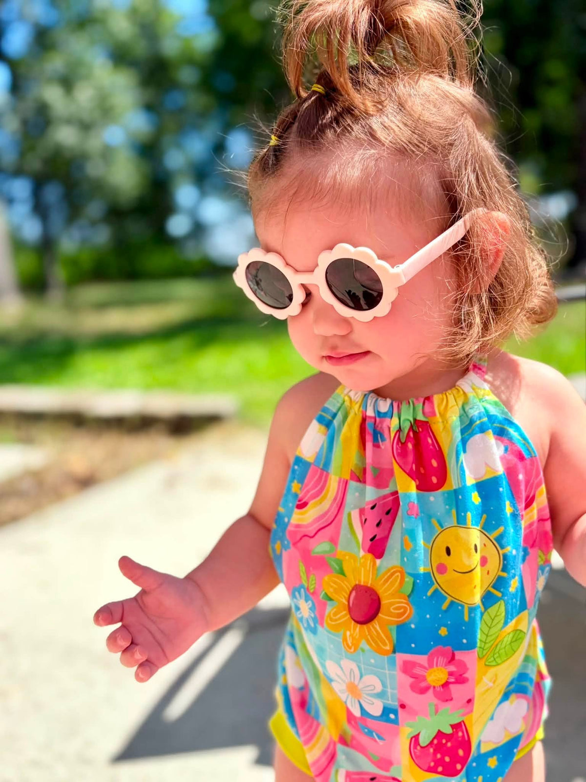3T (2) 4T (2) Ready to Ship Sunny Summer Halter Romper Exclusive  *Ready to ship!*