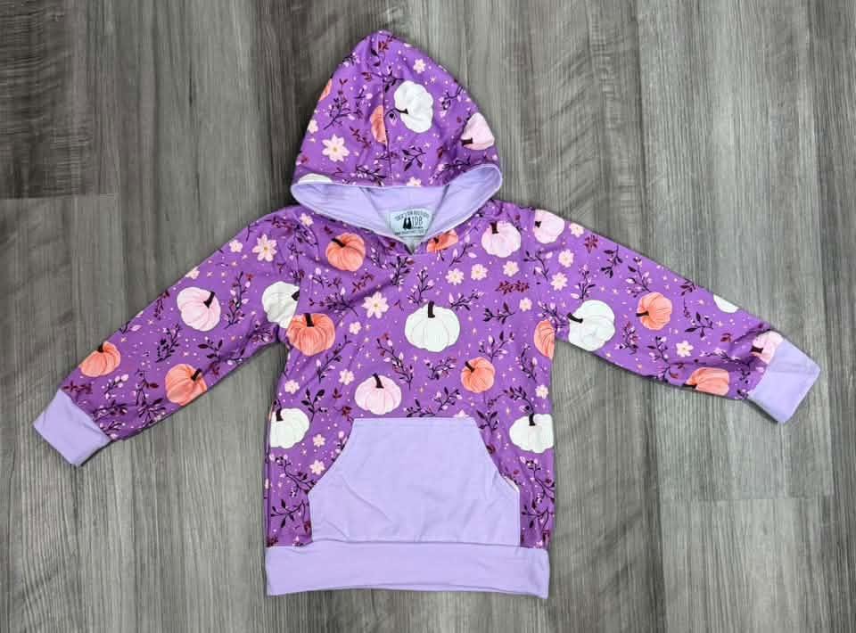2T 3T 4T Floral Pumpkins Hoodie Exclusive *Ready to Ship!*