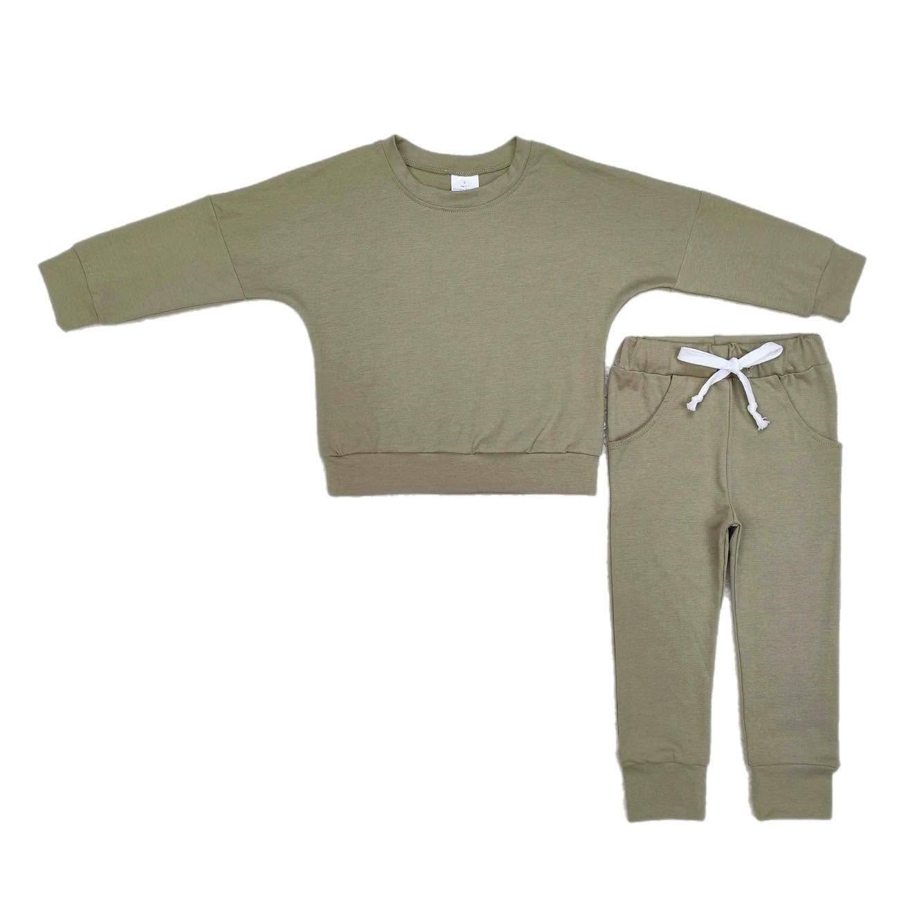 4T 5-6 Green Jogger Set: Ready to Ship