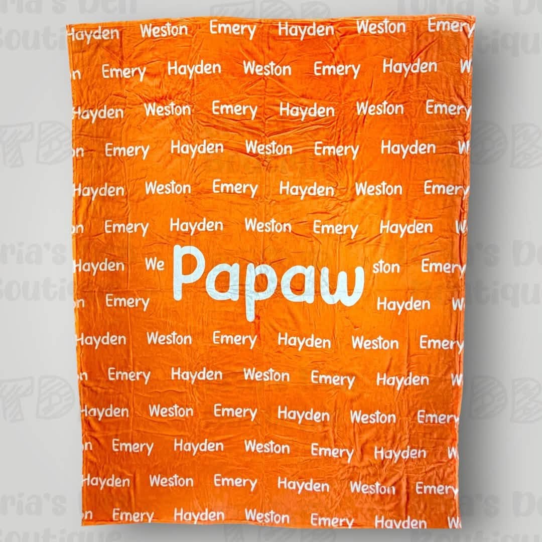 Personalized Items ~ Big Word/Small Words Blankets ~
