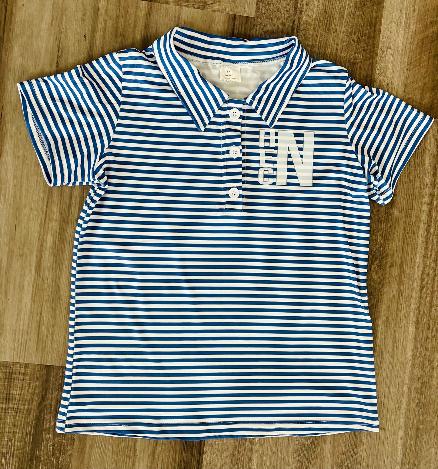 Personalized Medium Blue Stripe Polo