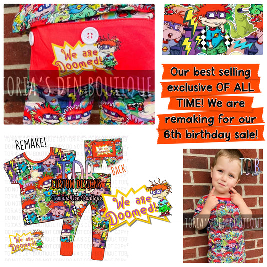 Second Chance! 9-12: *ALL TIME BEST-SELLER* We're DOOMED! Unisex Lounge Set! REMAKE! Pre-Order | Shipping is FREE at checkout!